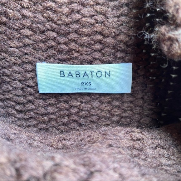 Babaton Wool blend Oversized  Chunky Sweater Dress Mock neck - Picture 3 of 6
